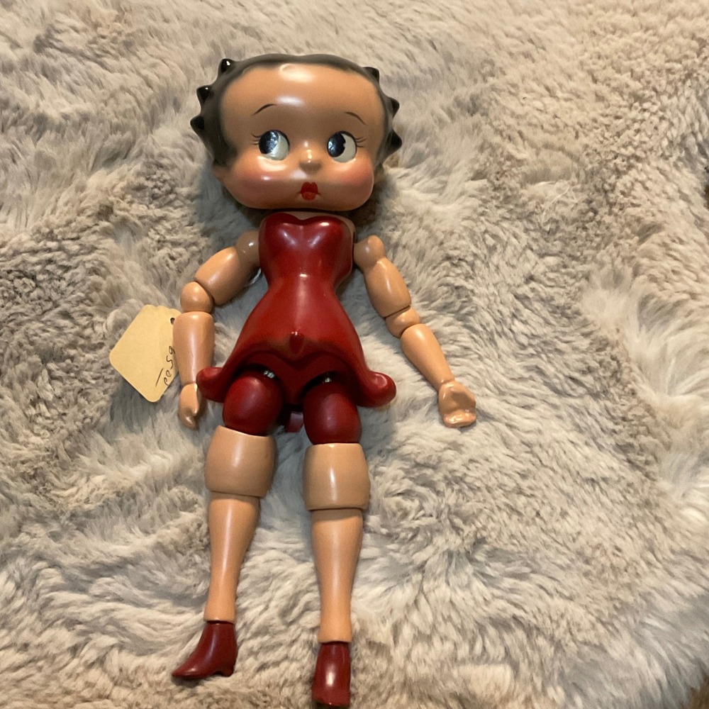 Betty Boop Jointed Fleischer Studios Hand Painted Eyes Composition Head Wood Arm